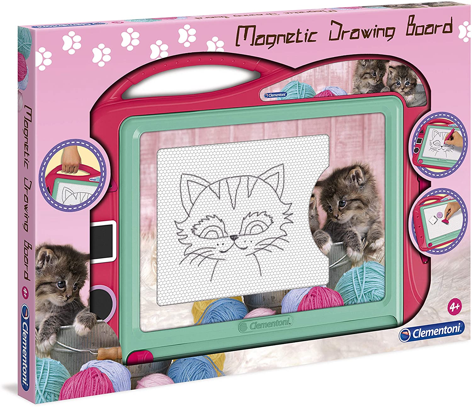 Clementoni 18568 Magic Board Kitten Magnetic Drawing Board For Ages 4 Years