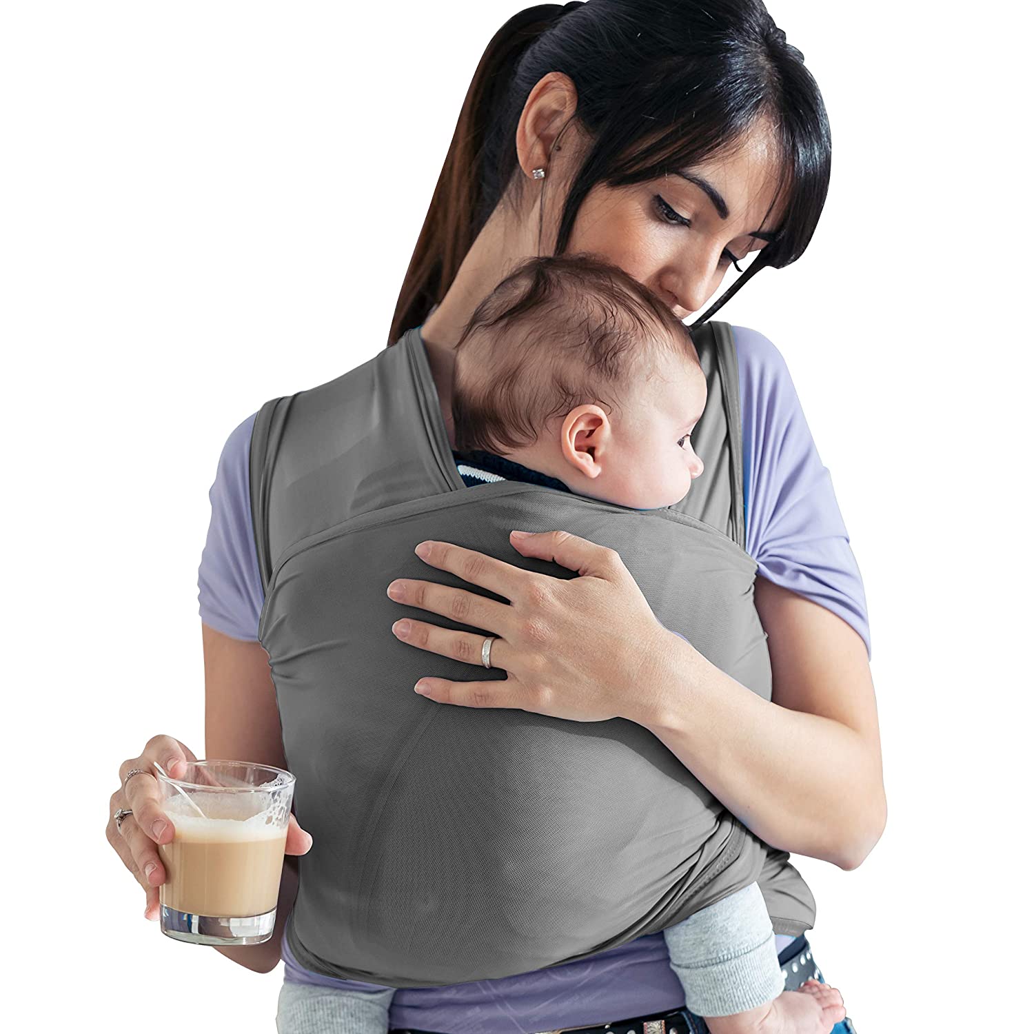 Lilly and Ben® Baby Sling I Baby Carrier Made of Organic Cotton I Sling for Babies from Birth to 15 kg I Elastic Carrying System for Different Wearing Methods I First Equipment for Newborns