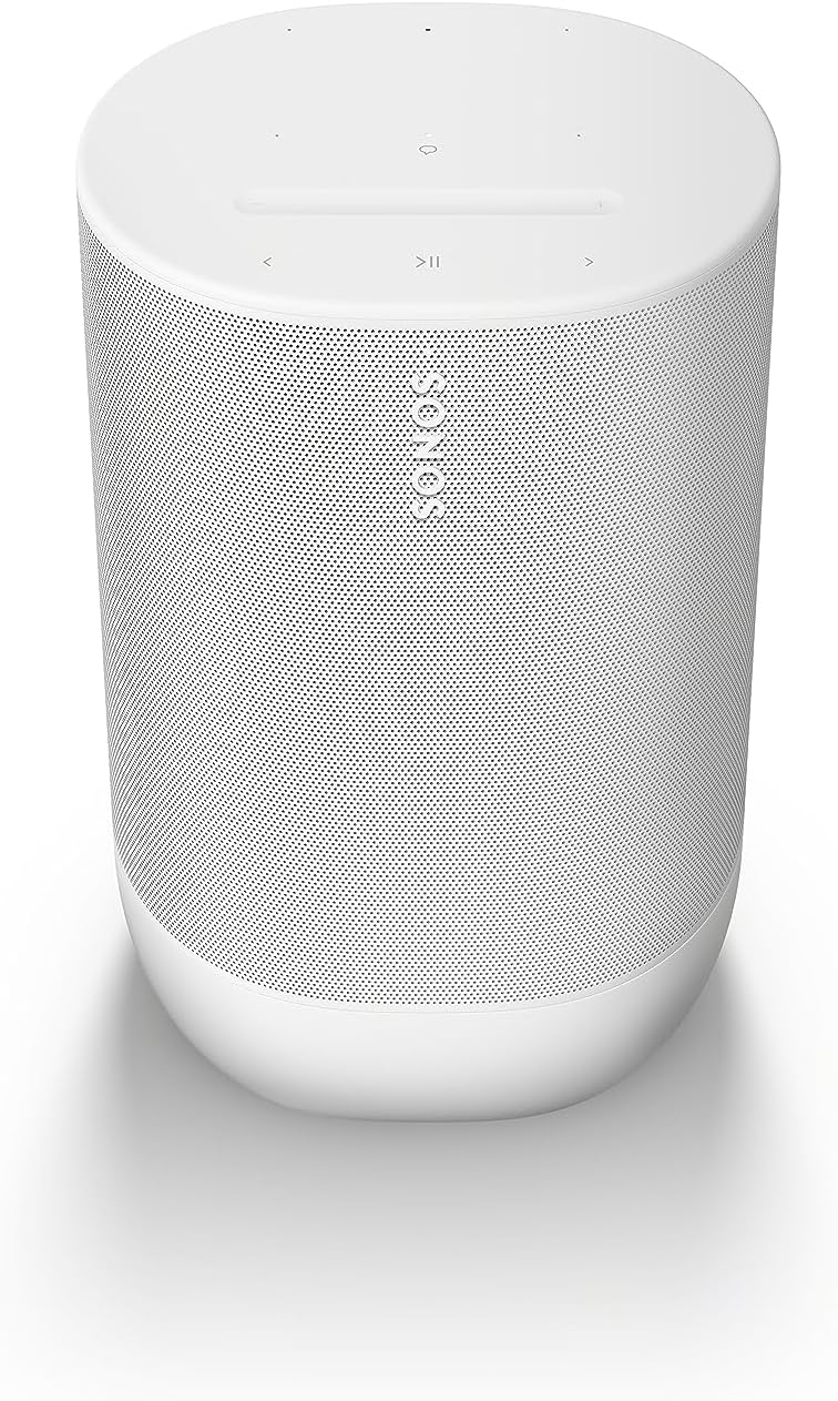 Sonos Move 2, Upgraded Inside and Out, Our Most Powerful Portable Speaker Delivers Heartpumping Stereo Sound Wherever You Want. (White)