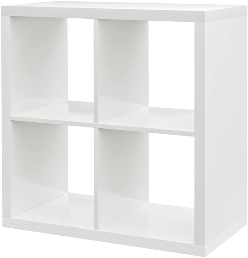 Ikea Kallax shelf in high-gloss white, (77 x 77 cm), compatible with Expedi