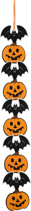 Decorate & Furnish Felt Hanger, Pumpkin & Bat, 1 pc