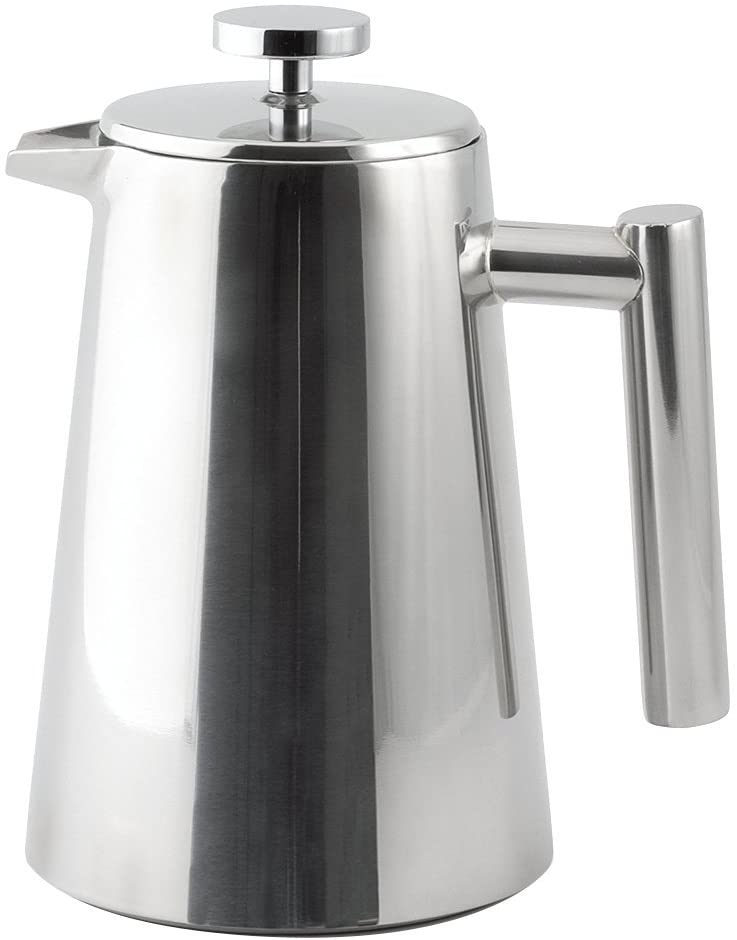 Weis 18010 Coffee Filter Pot with Press-Down Mechanism Stainless Steel Large 1 L with Thermal Insulation