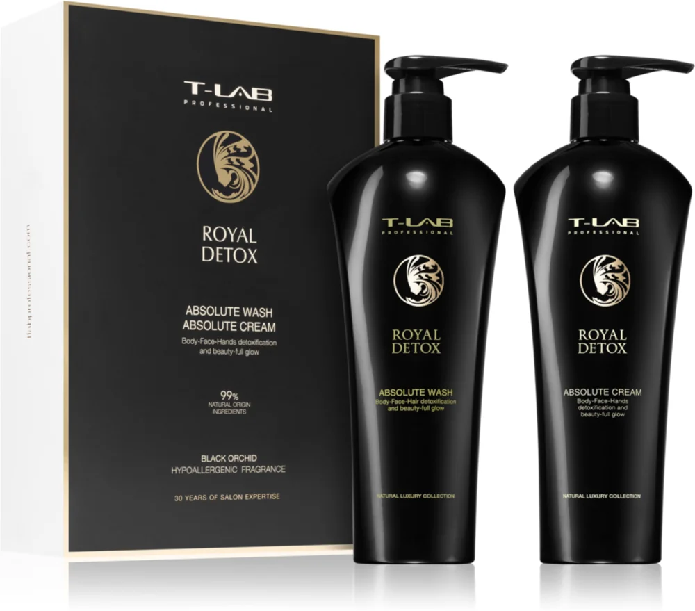 T-LAB Professional Royal Detox Body Gift Set (for hair and body)