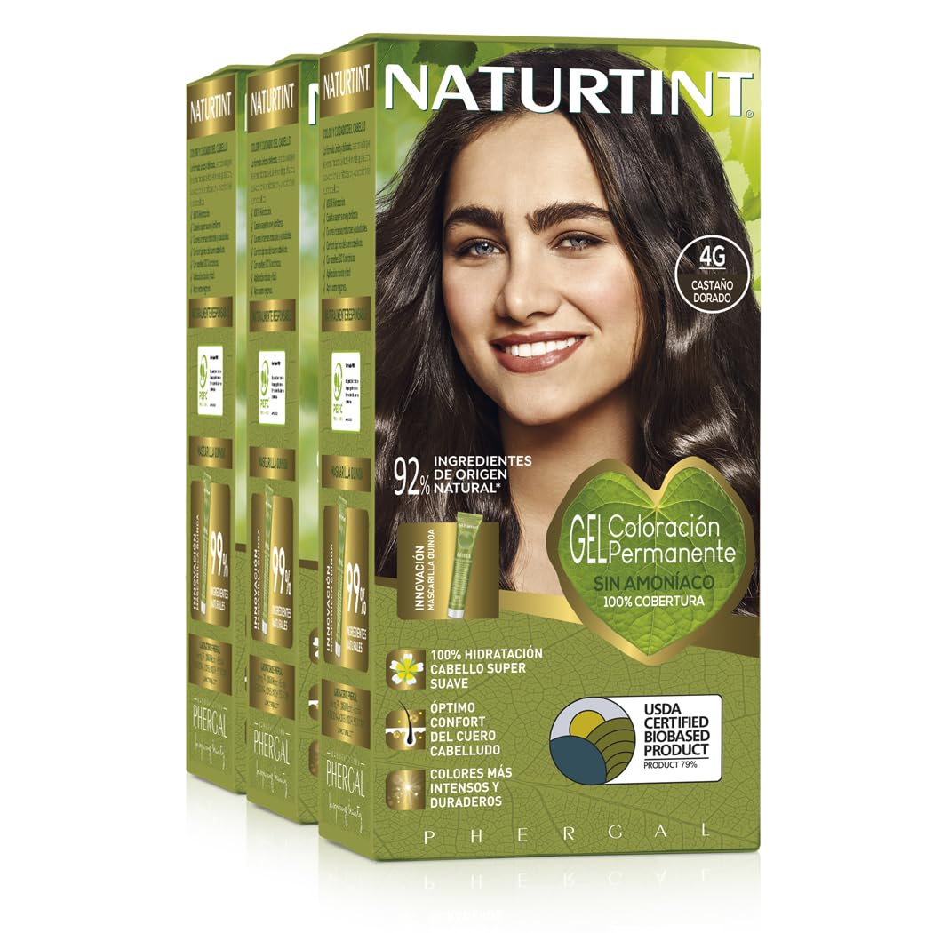 Naturtint Hair color without ammonia, with a high percentage of natural ingredients, 170 ml (x3)