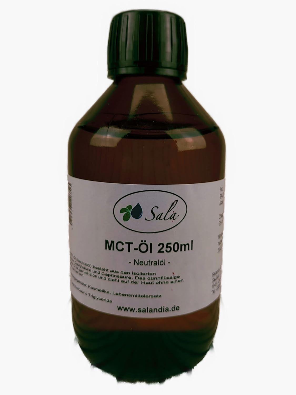 Sala MCT Oil Neutral Oil Ph. Eur. Conv. (250 ml Glass Bottle)