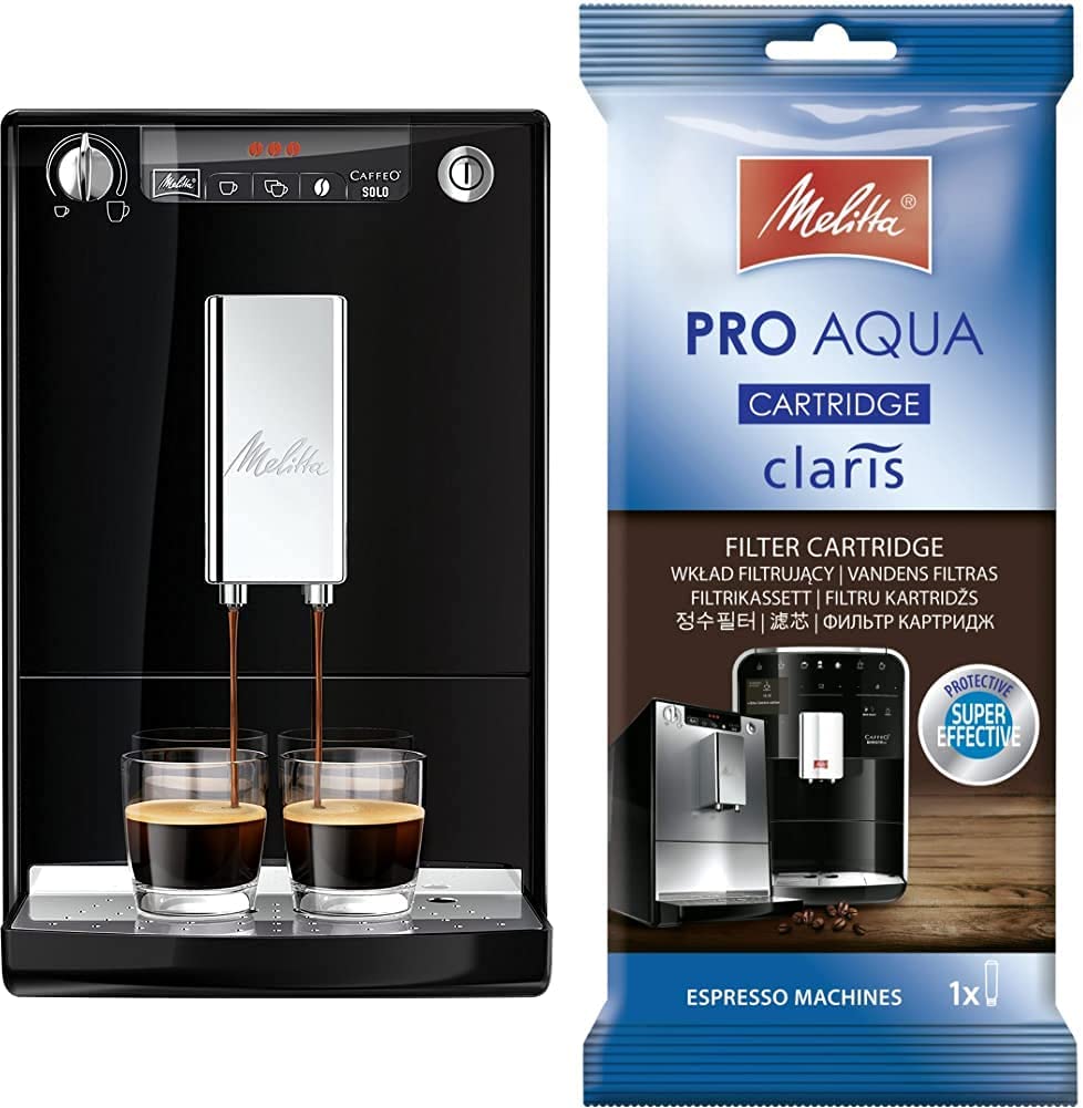 Melitta Caffeo Solo E 950 – Automatic Coffee Machine with Vorbrüh Function, Black