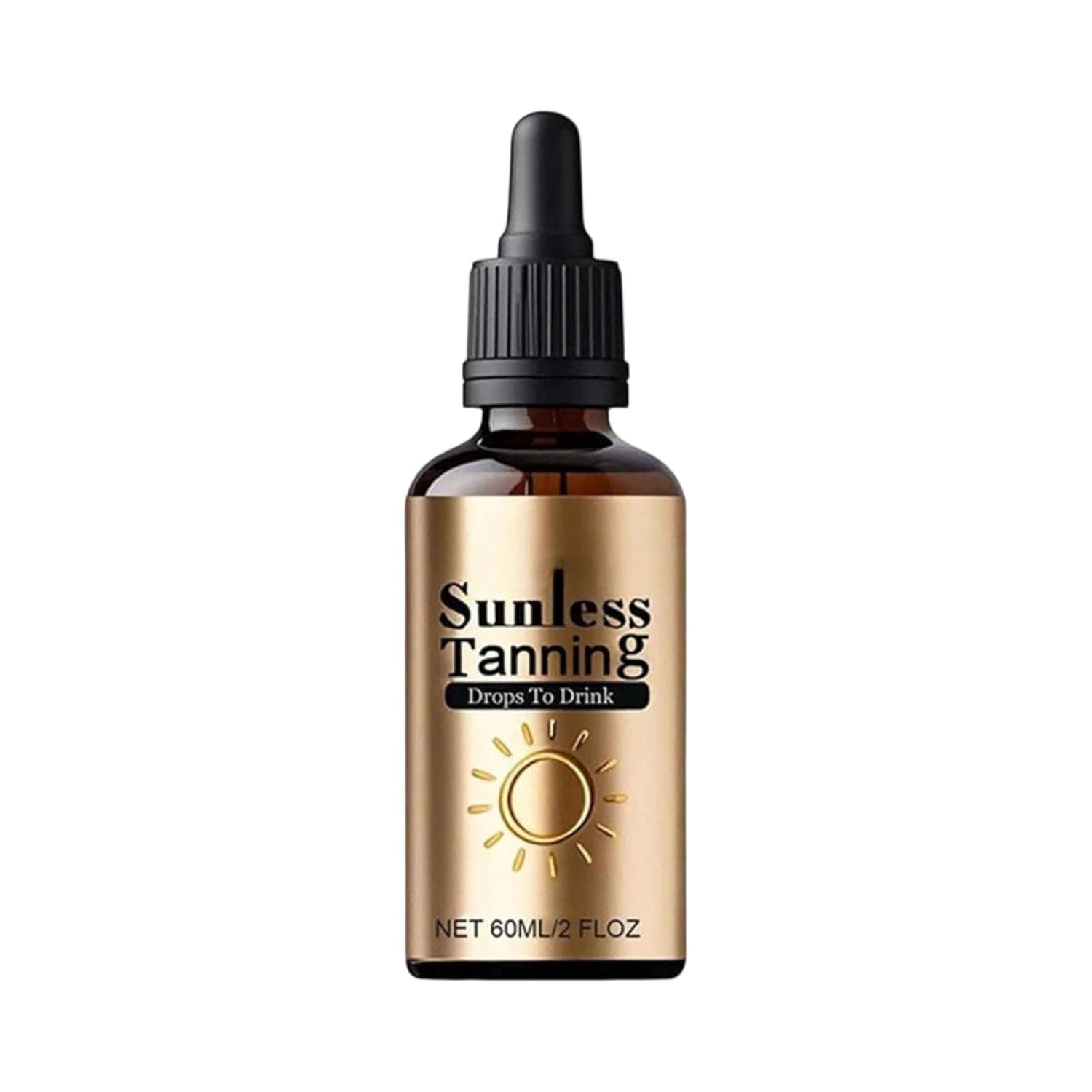 Self-Tanning Drops for Drinking, Tanning Drops for Drinking, Tanning Drops for Oral, Self Tanning Drops, Bronzing Drops, Self-Tanning for Face and Body, 60 ml, 1 Piece