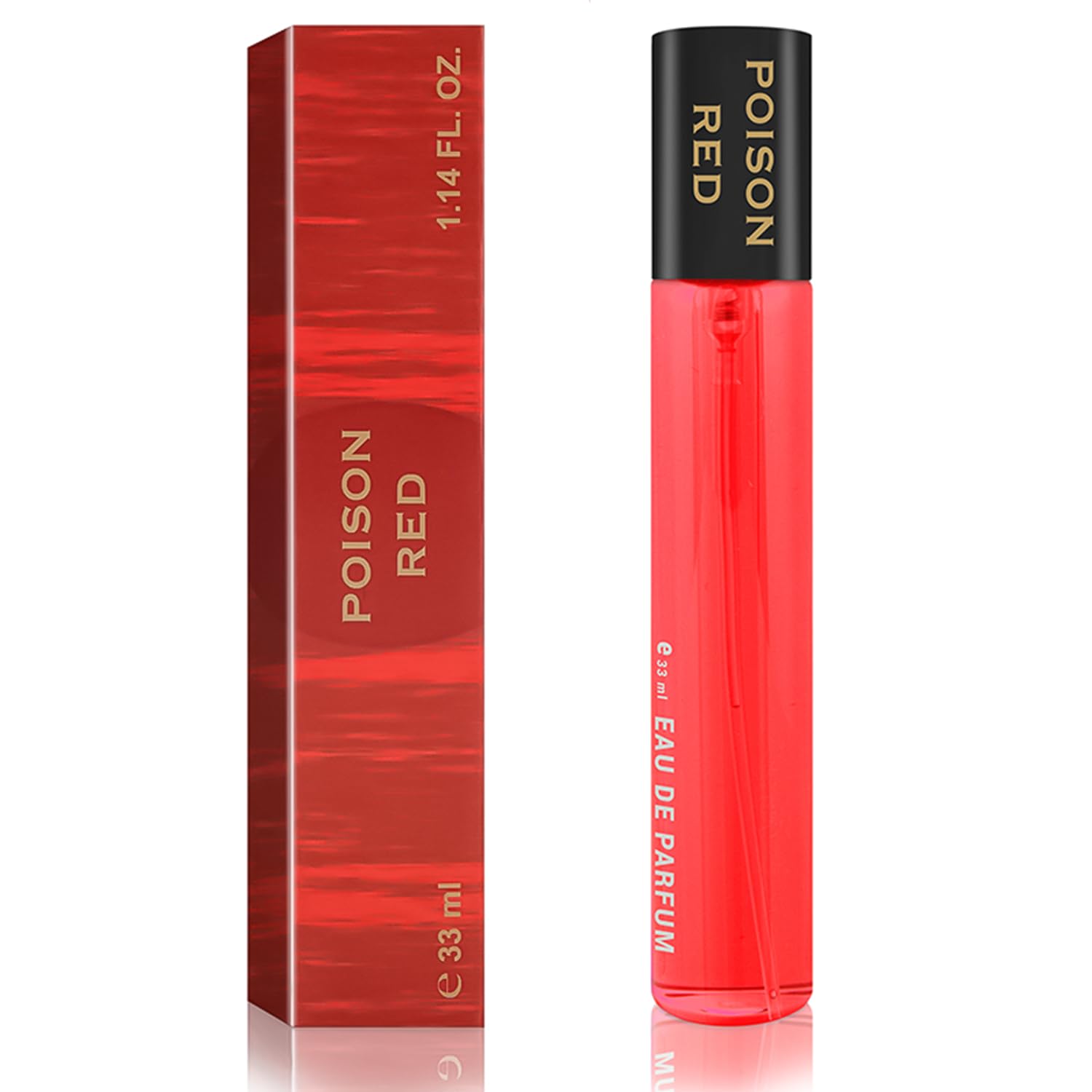 Perfume Women\'s Fragrance Spray - The Inspired Pendant as Eau de Parfum for Driver and Car - 33 ml Bottle for Handbag & On the Go (POISON RED)
