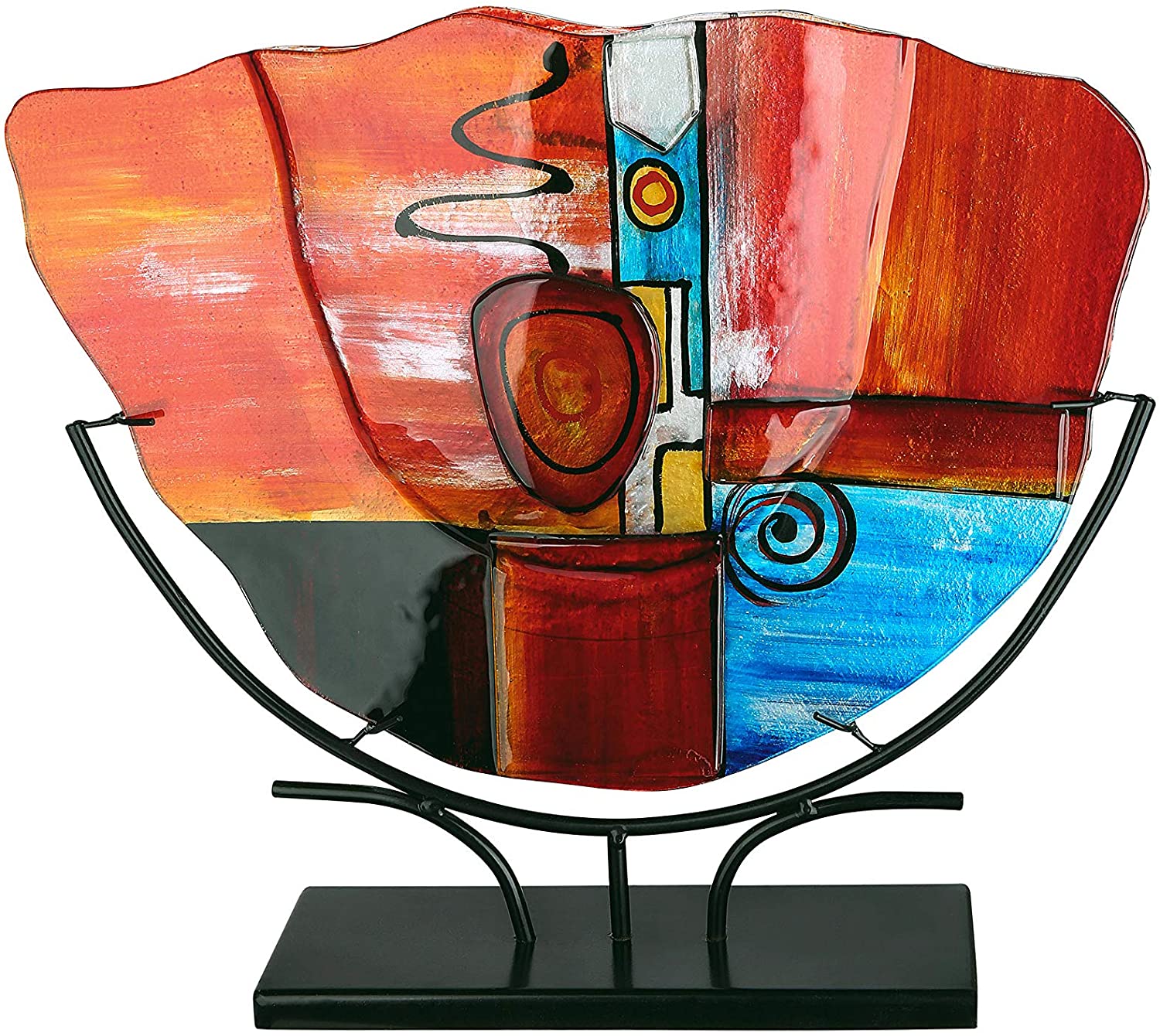 GILDE GLAS art Vase - Decorative - Coffee Table - Decorative Living Room - Height 49.5 cm