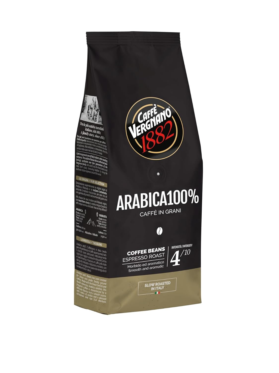 Caffè Vergnano 1882 Coffee Beans 100% Arabica – 1 Pack Containers 250 g