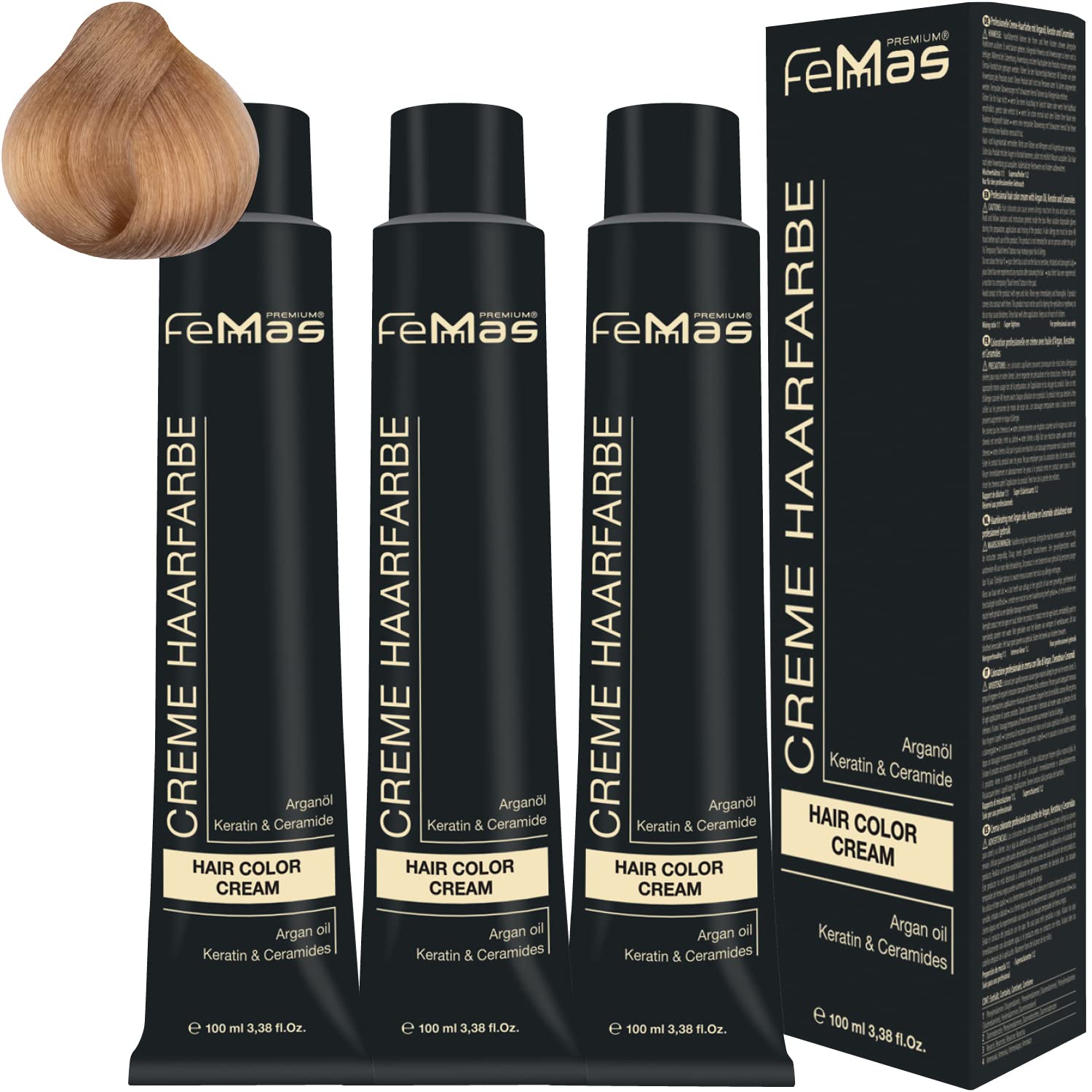 Femmas Hair Colour Cream 100 ml Hair Colour Pack of 3 Light Blonde Chocolate 10.99, ‎light
