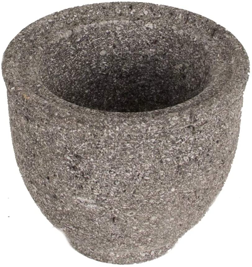 Varia Living Lava stone bowl made of lava stone in grey, decorative bowl as a beautiful accessory, bowl as a pretty gift idea, decorative container in a modern vintage shabby look (H 13 cm / Ø 16 cm)
