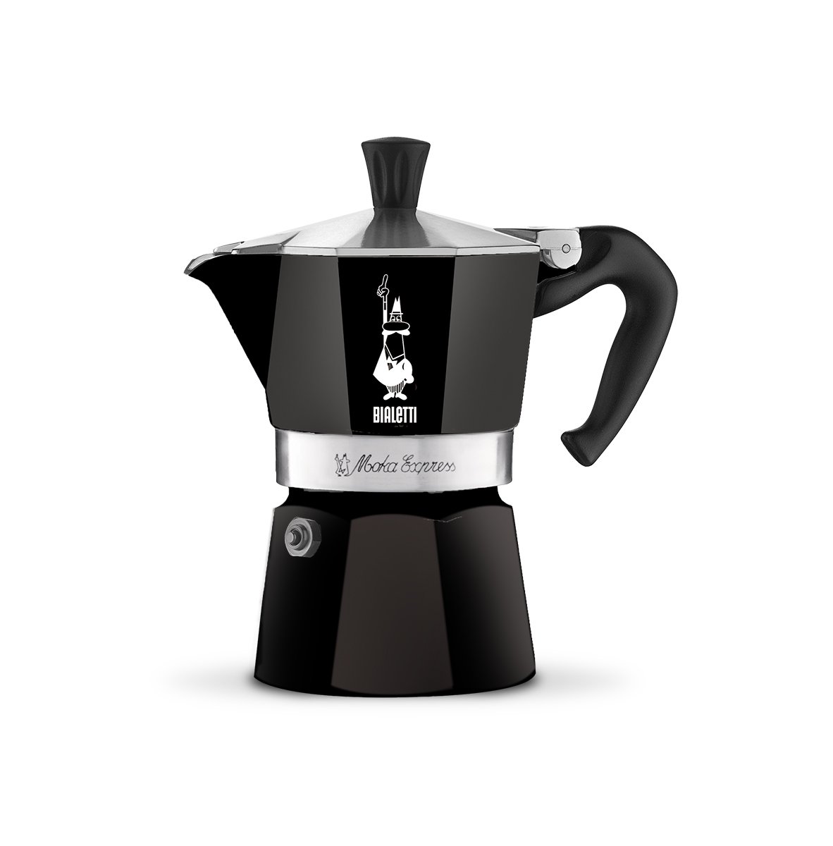 Bialetti 4952 "Moka Express 3 Cup Espresso Maker In Aluminium, Black, 30 X