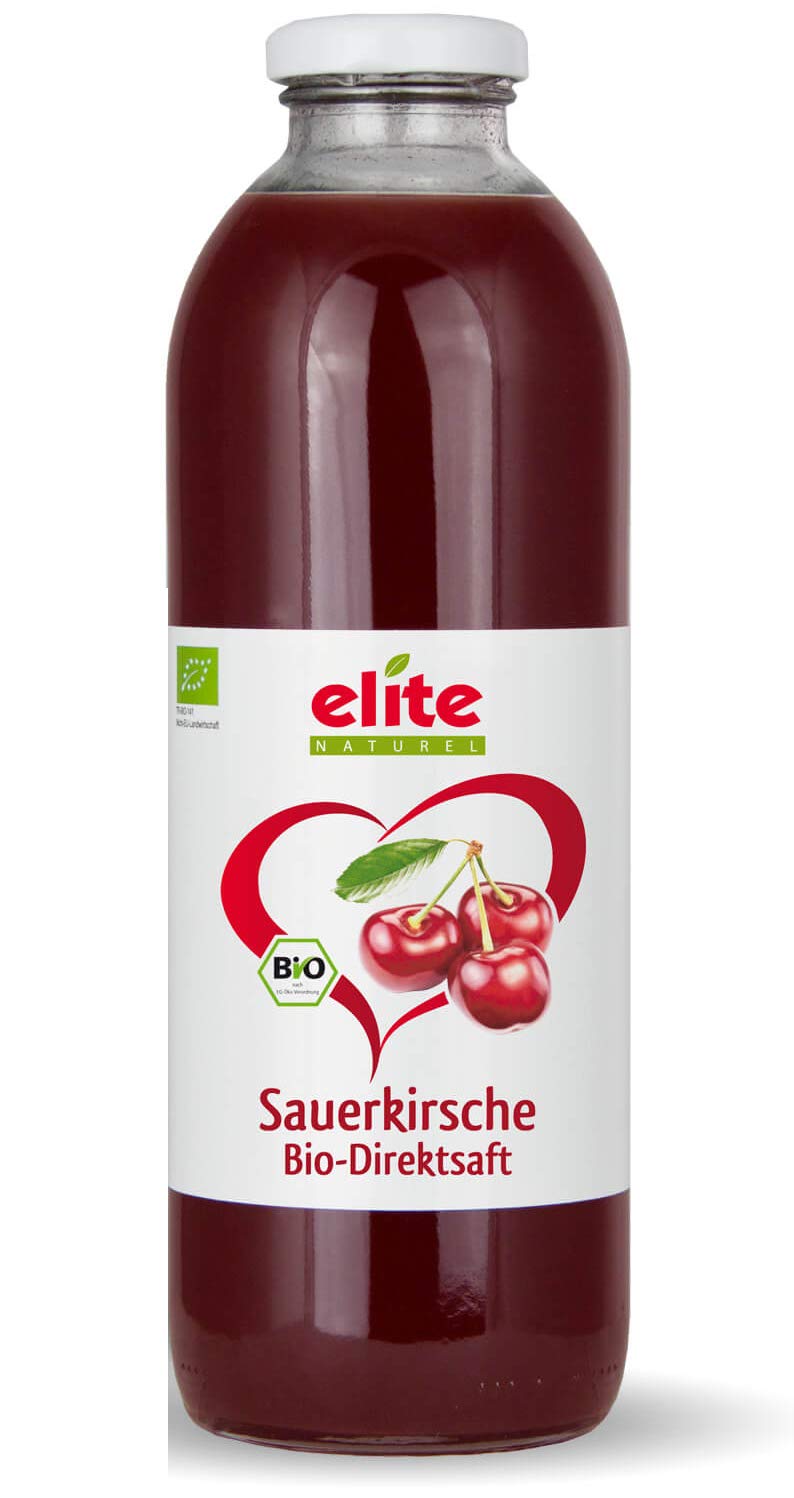 Elite Naturel Bio Sauerkirsche Muttersaft naturtrüb - 100% Direktsaft ohne Zusätze, 12x 700 ml