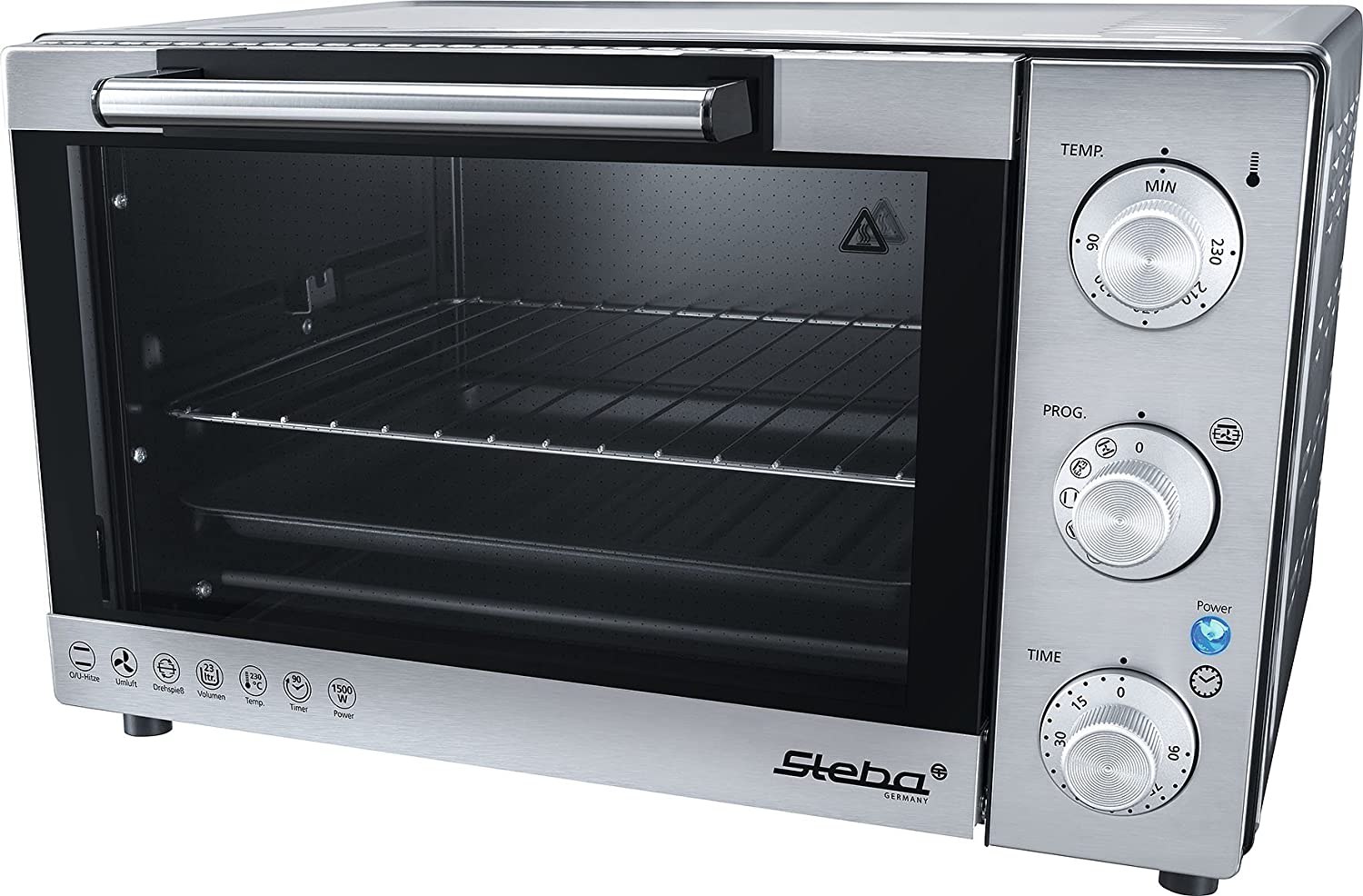Steba KB 23 Grill and Bake Oven, 1500 W, Stainless Steel