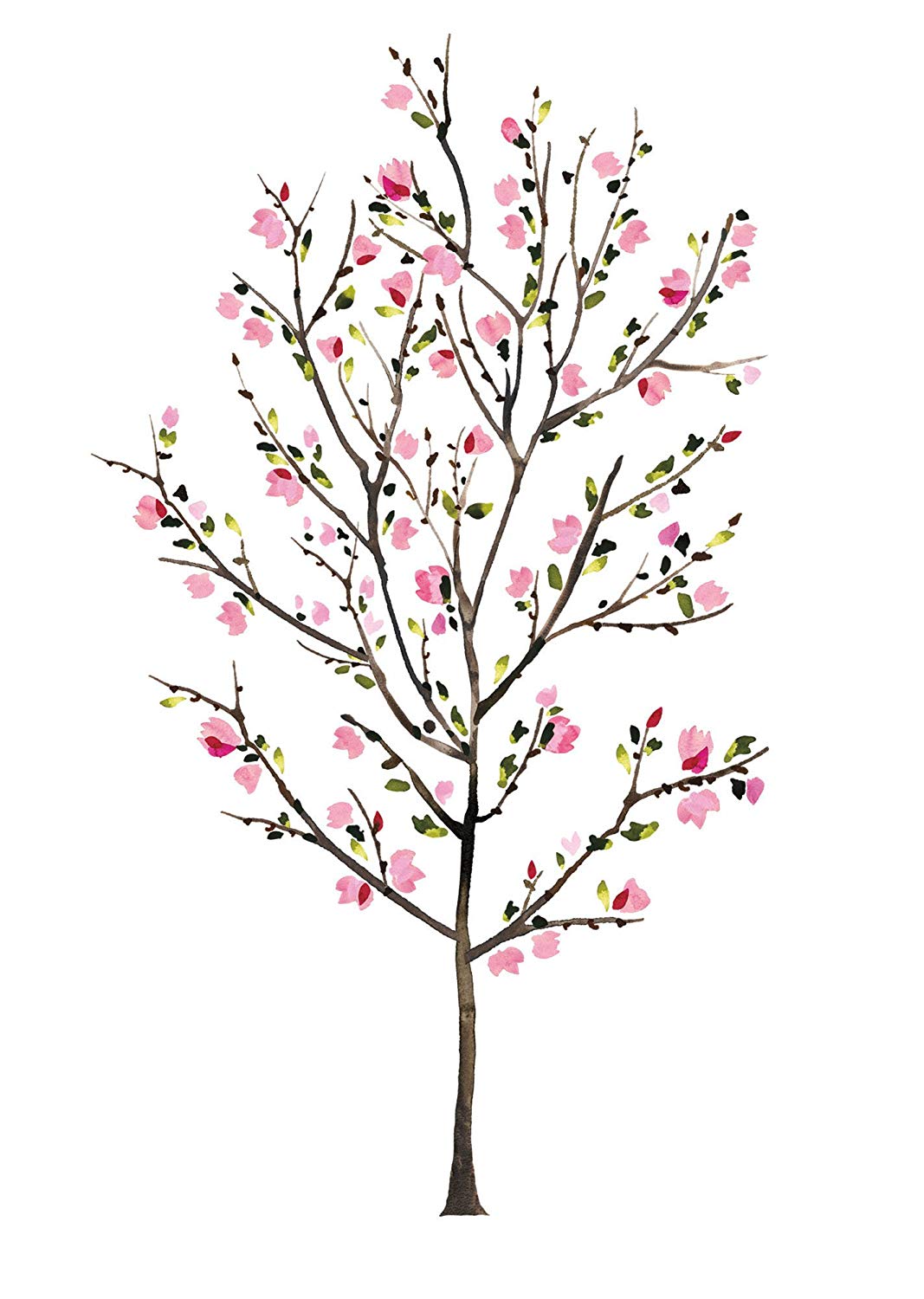 Roommates Repositionable Giant Wall Stickers Pink Blossom Tree