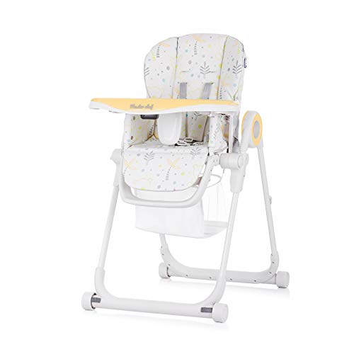 Chipolino Master Chef High Chair Seat Adjustable Foldable Strap Wheels Bag Colour: Yellow