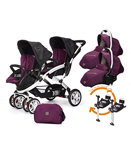 Trolley Sono Casualplay Match 2 Stwinner Set Twin Pushchair Group 0 + Basics 0 Sono Fix + Case  plum