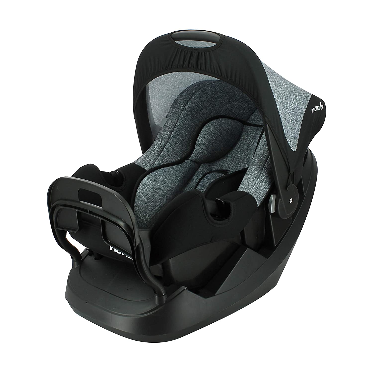 nania Beone Car Seat Group 0+ (0 - 13 kg) Back to Road - Side Protection - 4 Star ADAC + Fixed Base Silver