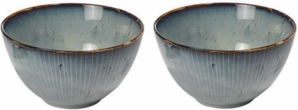 Broste copenhagen Nordic Sea Ceramic Bowl Grey Blue 15 cm