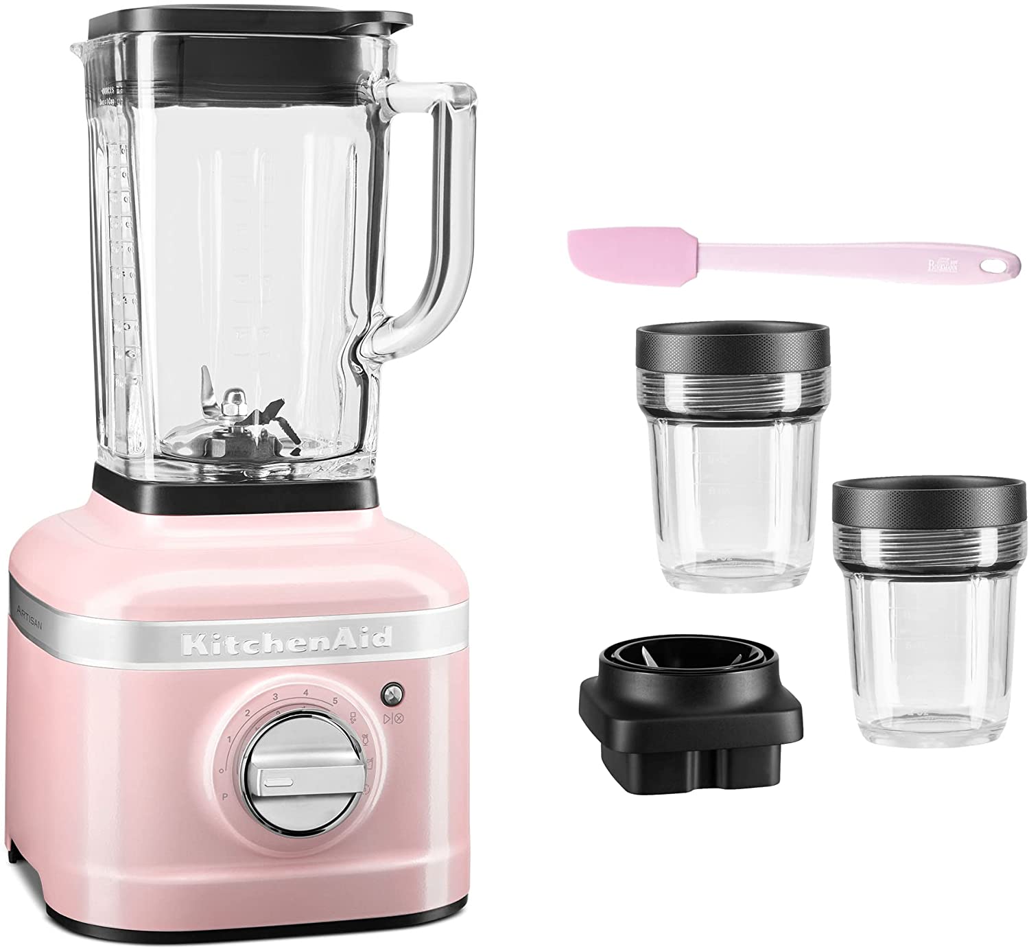 Kitchenaid Artisan K400 Stand Mixer Starter Set (5KSB4026ESP) - Includes Mixing Container Set 200 ml (5KSB2040BBB), Mini Dough Scraper