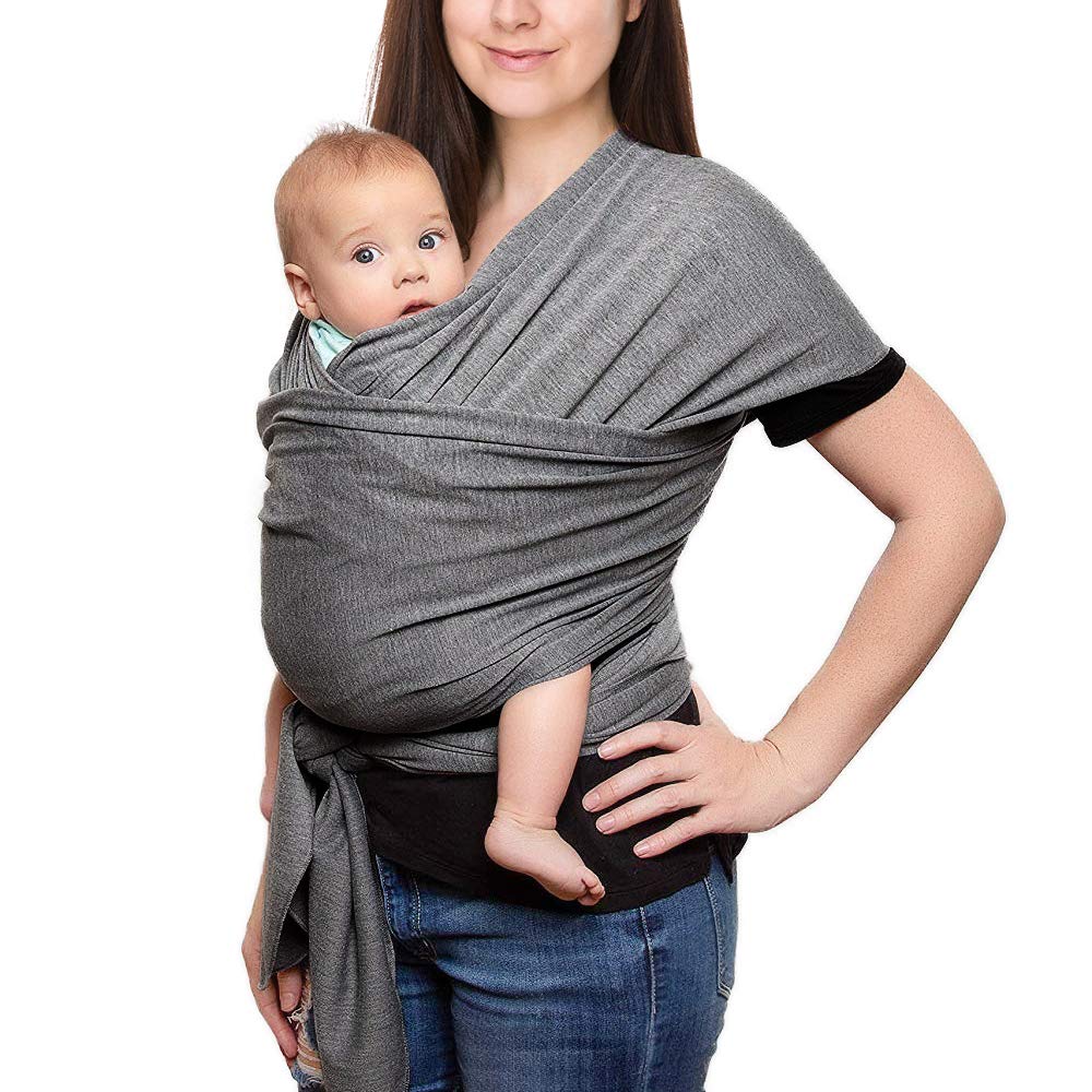 OnTopular Baby Sling Elastic Baby Sling for Newborns Toddlers Children Baby Wrap Carrier Instructions dark grey