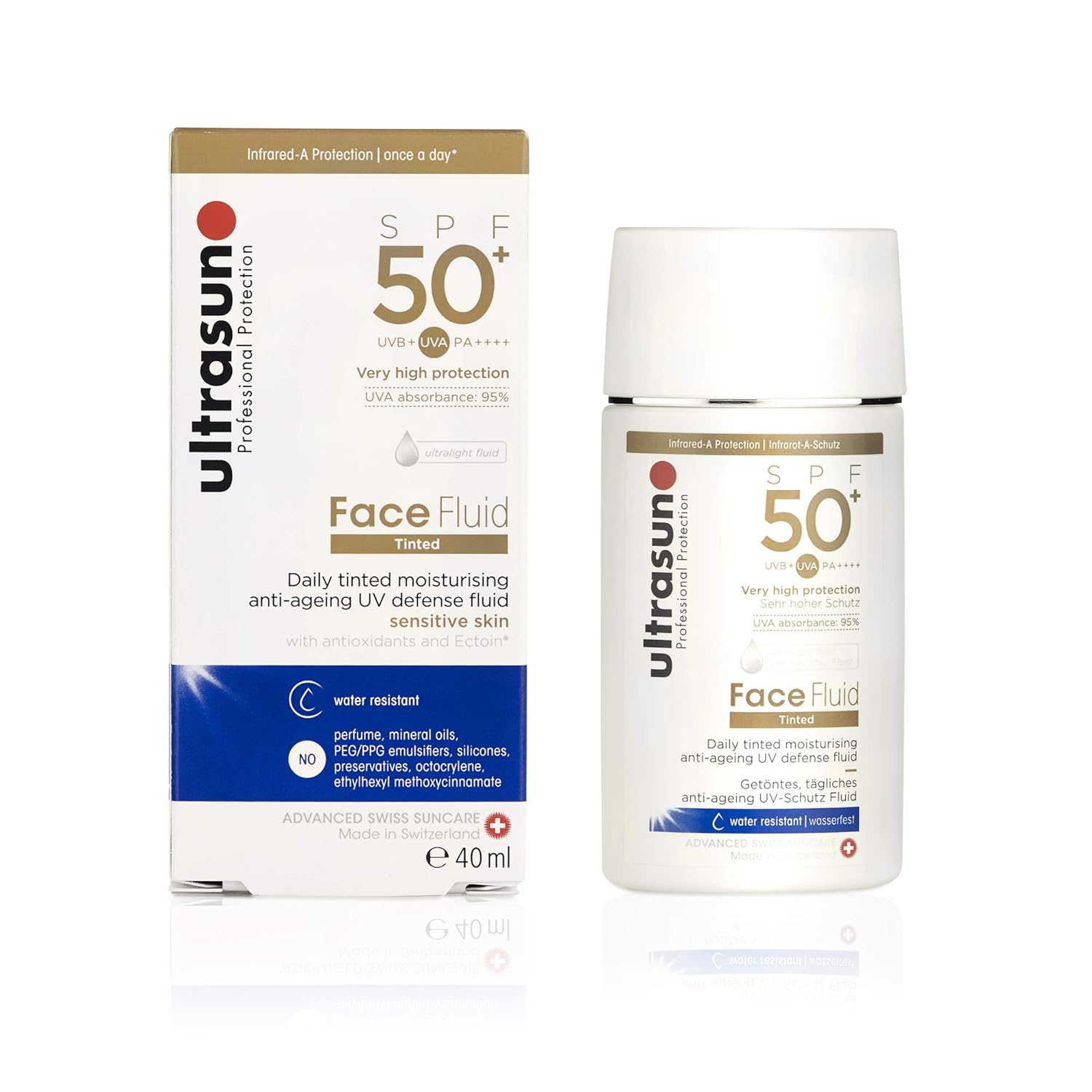 Ultrasun Face Fluid SPF50+ Tinted Honey 40 ml