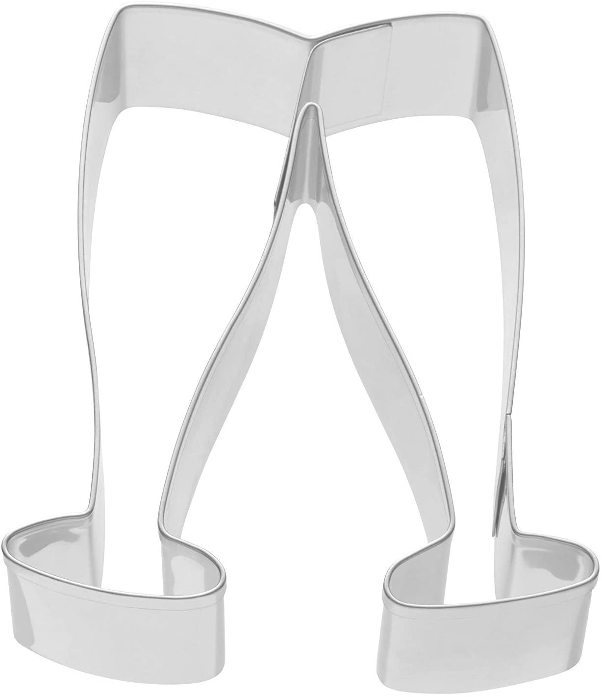 Kaiser Cookie Cutter Champagne Glasses Wedding Stainless Steel Cookie Cutter for Biscuits 8 x 7 x 2.5 cm