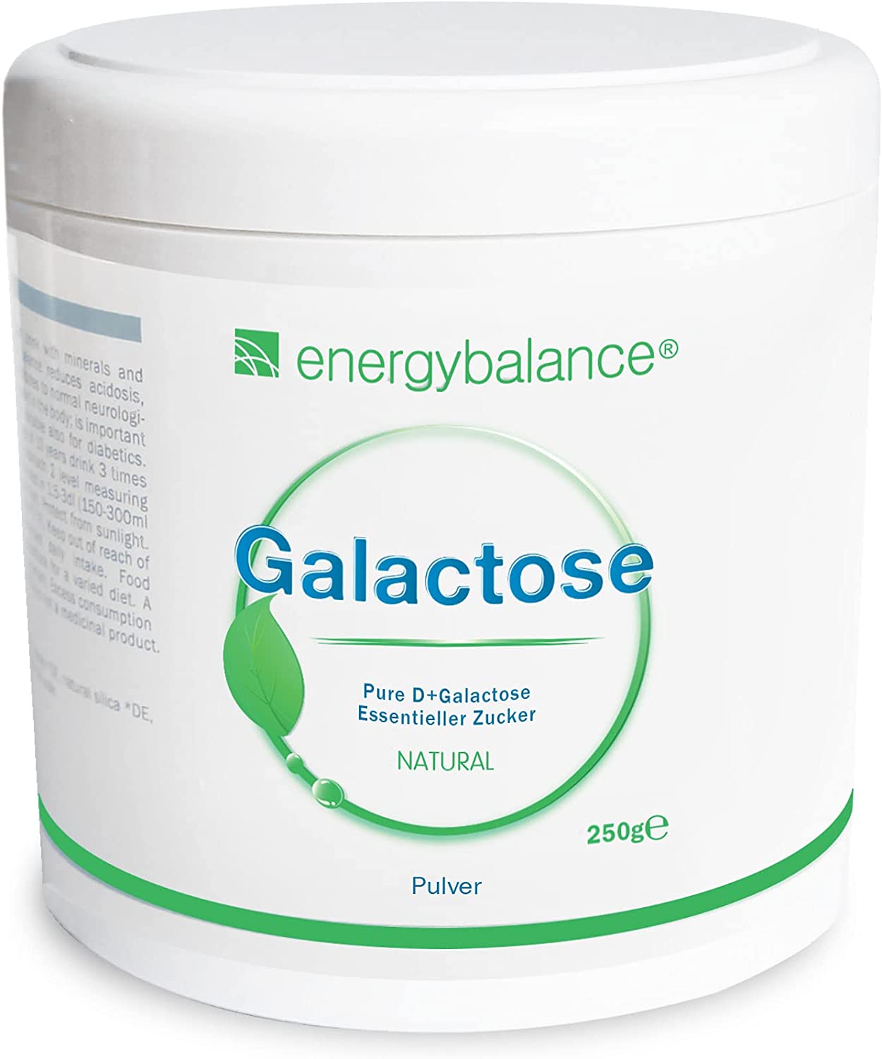 EnergyBalance Pure D-Galactose Powder – Sugar for the Brain – Vegetarian, Lactose-Free, Gluten Free – Quality from Switzerland – 250 g