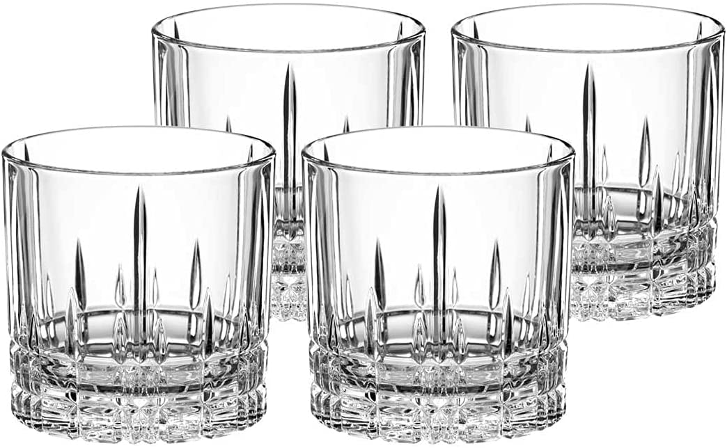 Spiegelau & Nachtmann, 4 Piece Whisky Set Single Old Fashioned Glass 270ml Crystal Glass Perfect Service 4500277