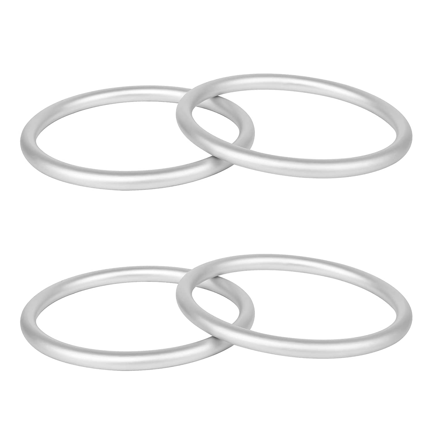 Jubaopen Baby Sling Rings Pack of 4 Carry Straps Rings Cotton Wrap Aluminium Rings Carry Strap for Use with Baby Sling Ring Accessories for Toddlers (Silver)