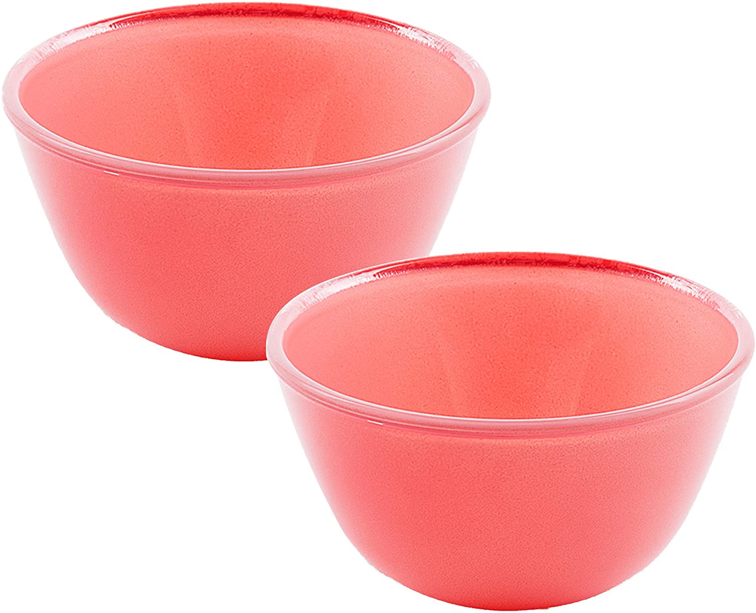 Bohemia Cristal Play of colors Cooking Set of 2 Bowls 0.5 Litre Borosilicate Glass Bowl, 8 x 15 x 8 cm