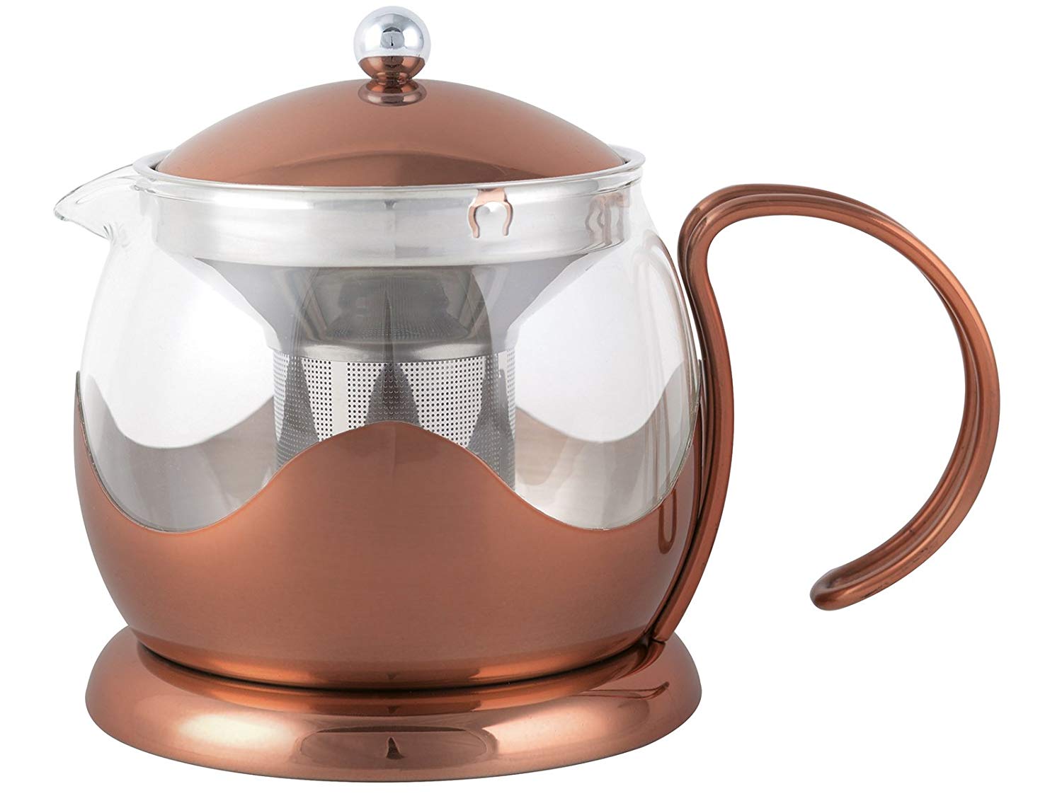 Creative Tops 660 Ml Copper And Glass La Cafetiere Origins Le Teapot With I
