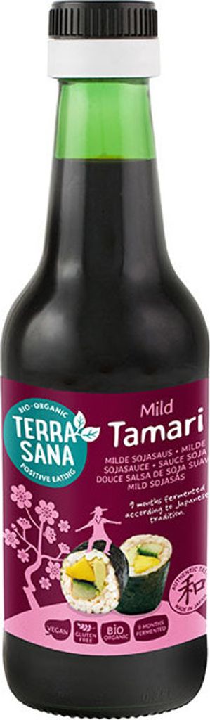 TAMARI SOY SAUCE MILD, GLUTEN-FREE, 250 ml - TERRASANA
