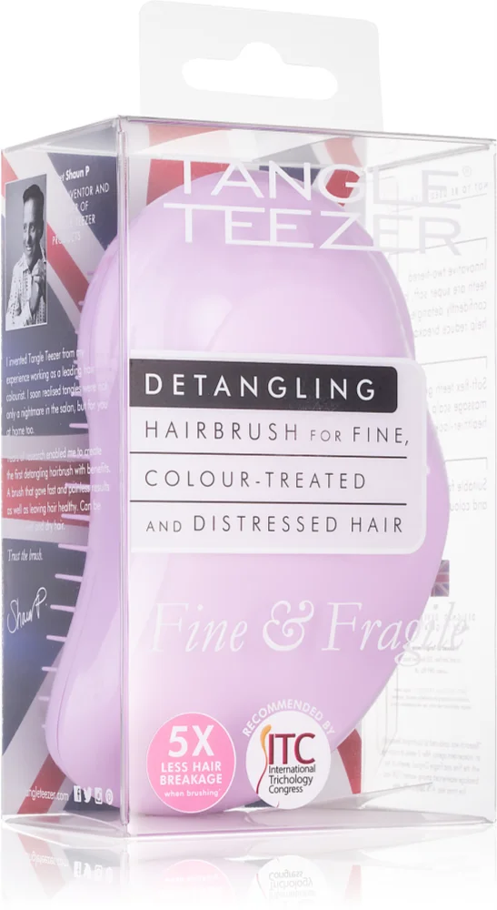 Tangle Teezer Fine & Fragile Pink dawn brush for brittle hair
