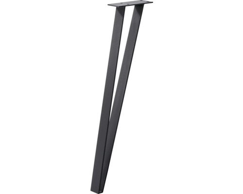 Tarrox table leg flat set 720 mm black 2 pieces