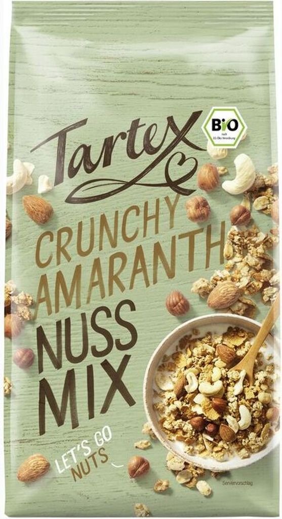 Tartex Crunchy Amaranth Nuss Mix -- 375g x 5  - 5er Pack VPE