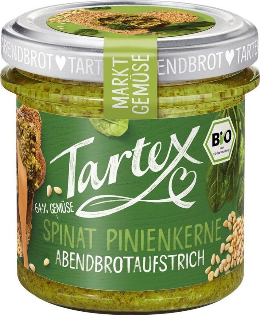 Tartex Markt-Gemüse Spinat Pinienkerne -- 135g