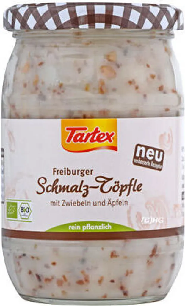 Tartex Veganer Schmalz Topf Zwiebel und Apfel -- 250g