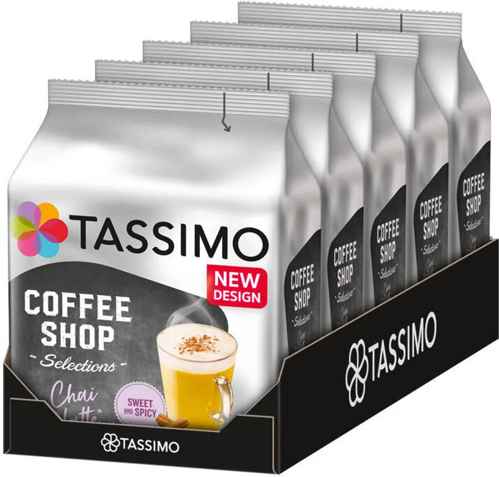 TASSIMO Coffee Shop Selections Chai Latte Tea T Discs Capsules 5 x 8 Drinks