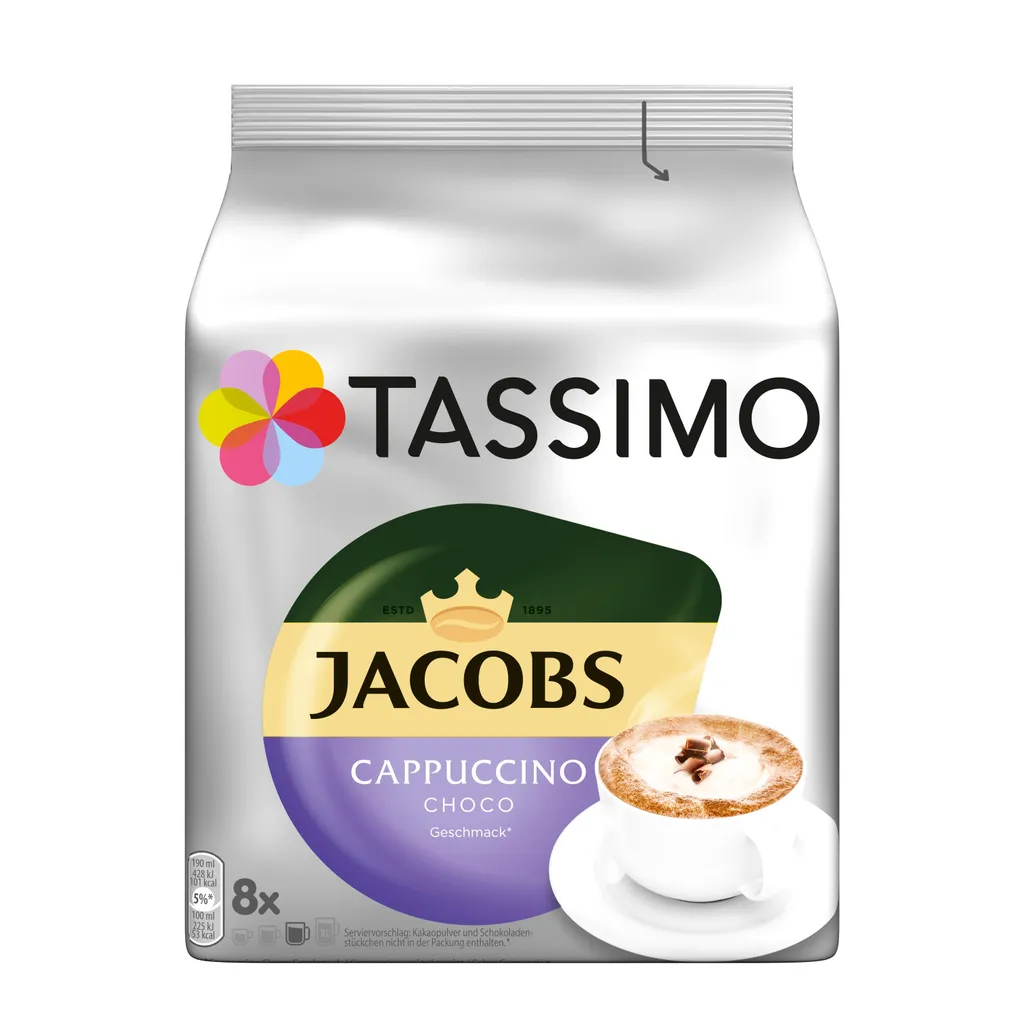 Tassimo Jacobs Cappuccino Choco | 8 T-Discs, Coffee Capsules