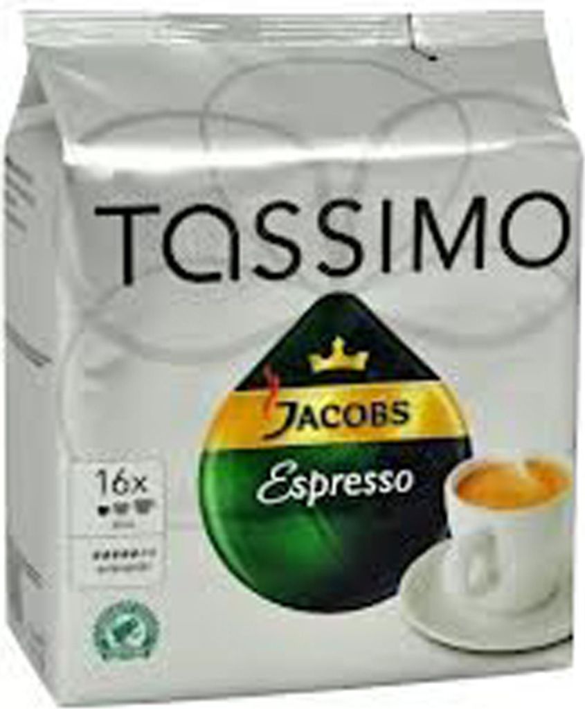 Tassimo Jacobs Espresso Roasted Ground Coffee in Capsules 118g 4-pack