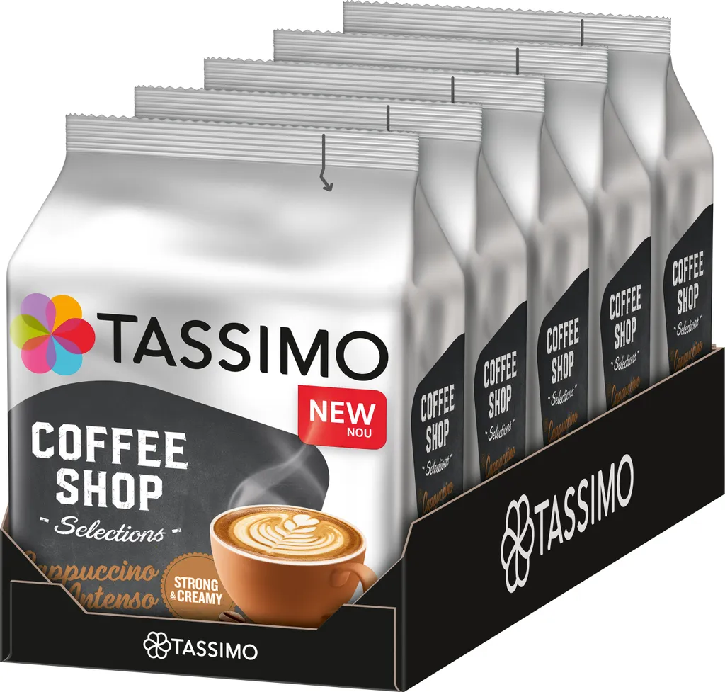 TASSIMO Capsules T-Discs Coffee Shop Selections Cappuccino Intenso 5 x 8 Drinks