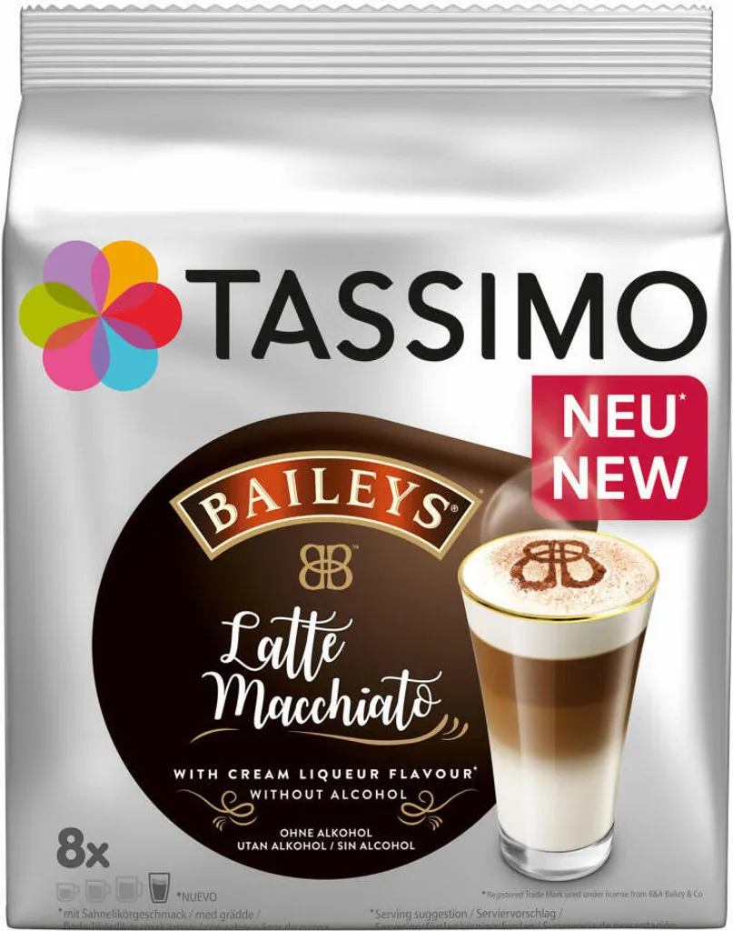 Tassimo Latte Macchiato Baileys Capsules | 8 Coffee Capsules