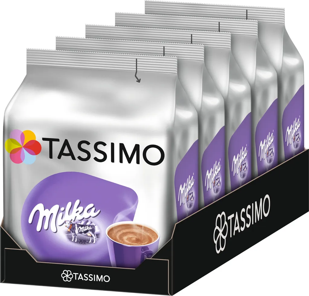TASSIMO Milka 5-pack Cocoa Speciality T Discs Capsules 5 x 8 Drinks