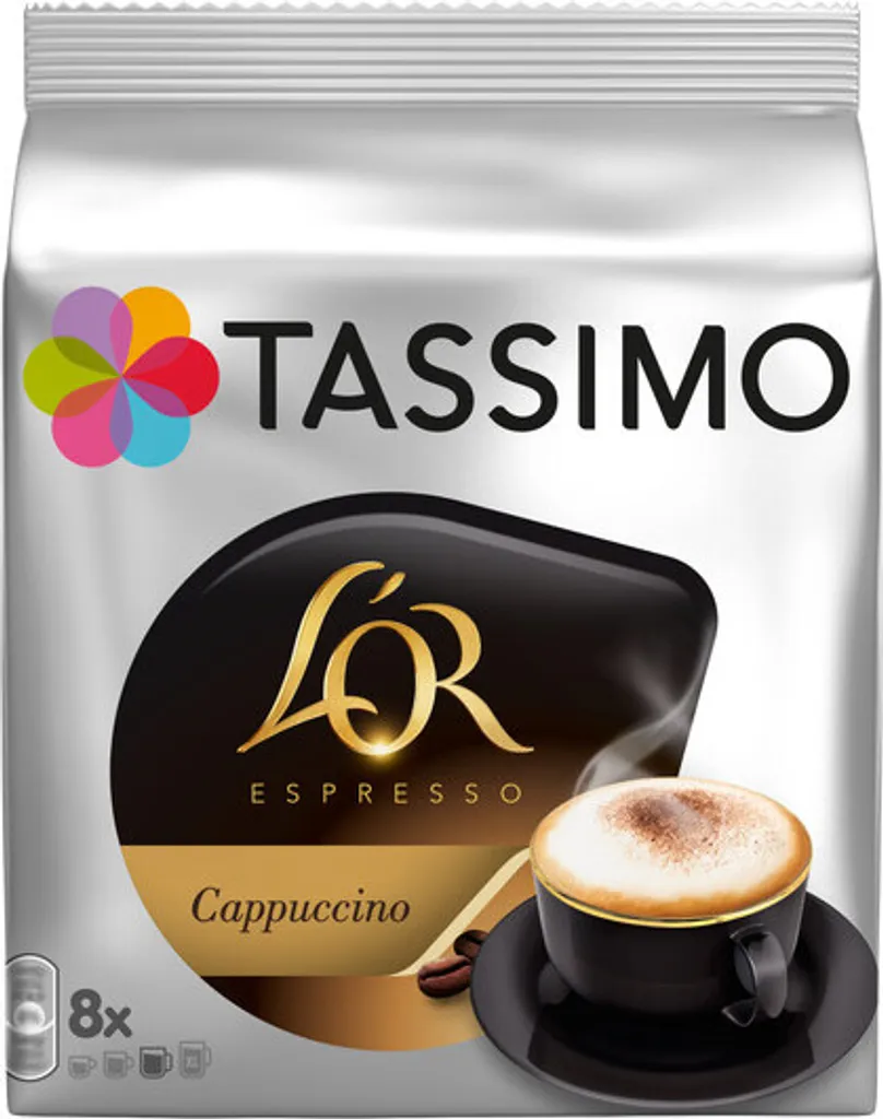 Tassimo® LOR Espresso Cappuccino, 16 capsules, (8 milk + 8 coffee capsules), =8 drinks