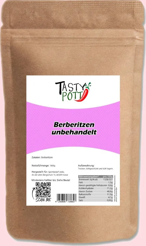 Tasty Pott dried barberries 1kg