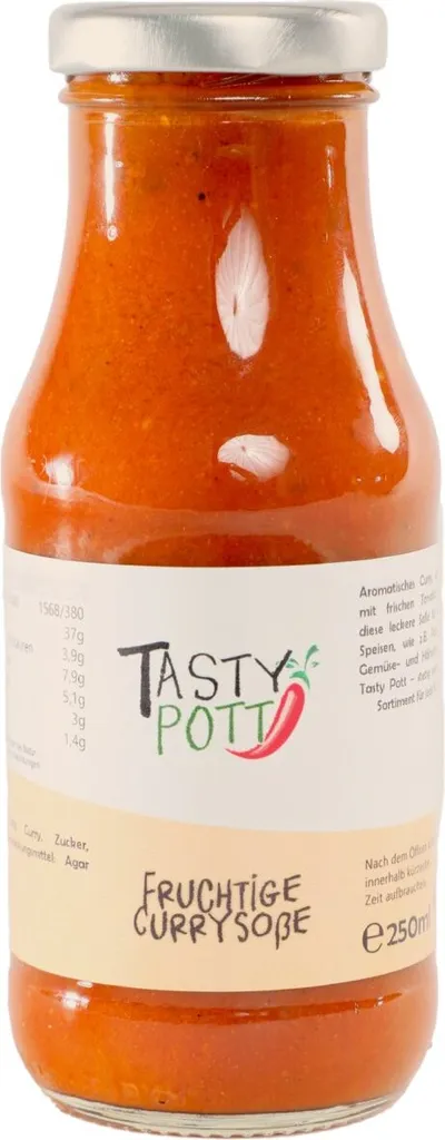 Tasty Pott Fruity Curry Sauce 250ml Bottle