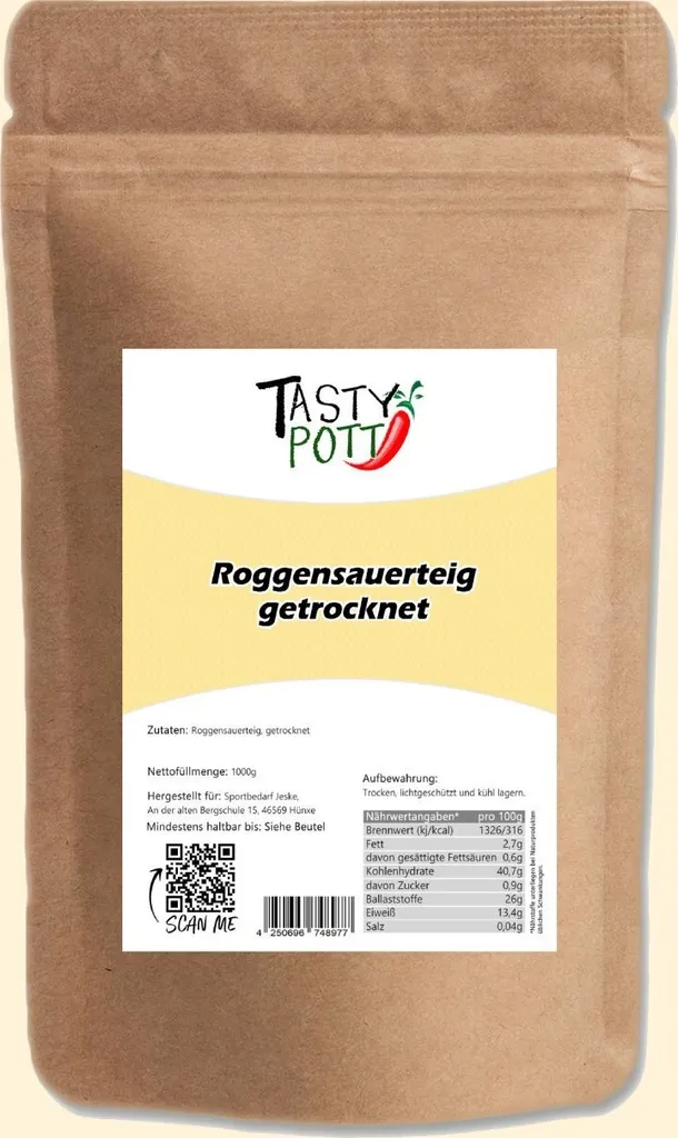 Tasty Pott Rye Sourdough 1Kg