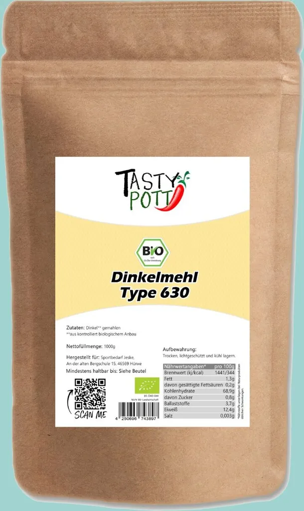 Tasty Pott spelled flour type 630 1000g